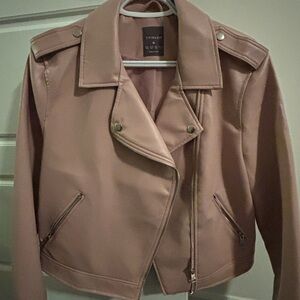 Primark Women's Light Pink Leather Jacket
